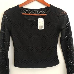 Forever 21 Long Sleeve Crop Top